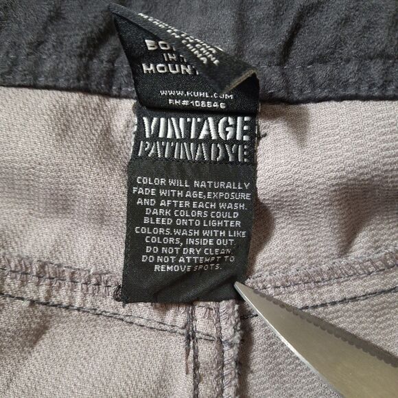 Kuhl Hi Lo Cord Vintage Patina Dye Pants Mens Sz 40x32 Black Outdoor Hiking 5165 - Picture 10 of 15